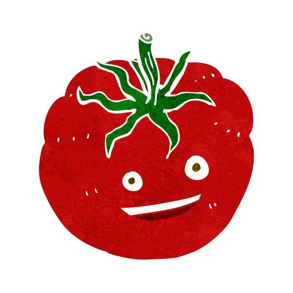 Desenho animado tomate feliz — Vetor de Stock