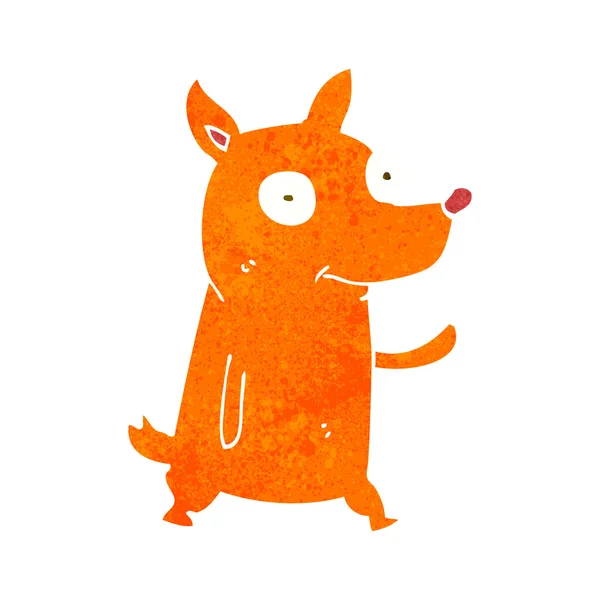 Karikatur kleiner Hund winkt — Stockvektor