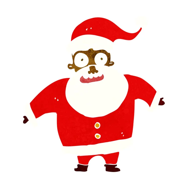 Dessin animé choqué père Noël claus — Image vectorielle