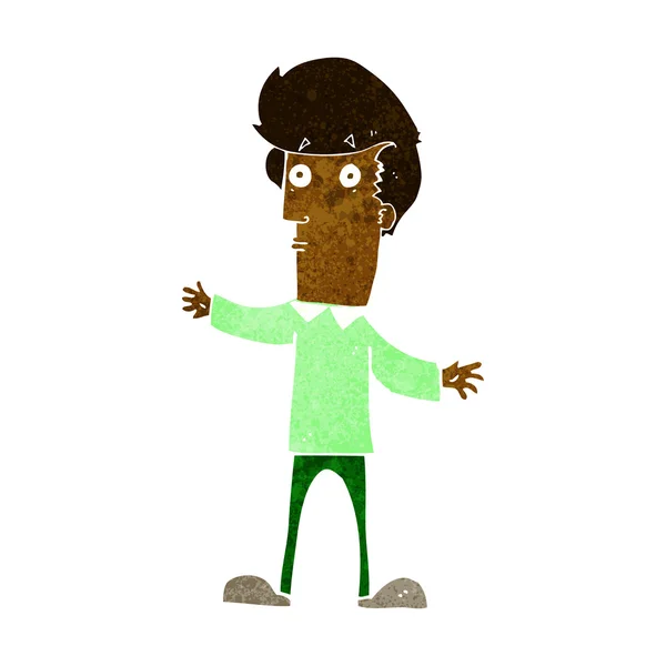 Cartoon geschrokken man — Stockvector