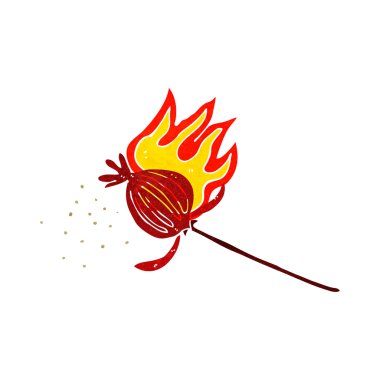 karikatür haşhaş çiçeği