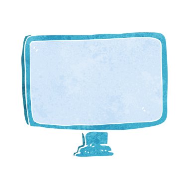 karikatür bilgisayar ekranı