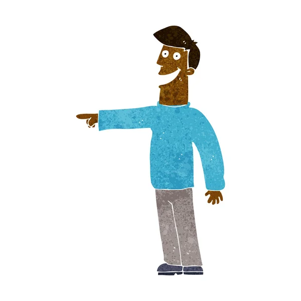 Cartoon aanwijsapparaat man — Stockvector