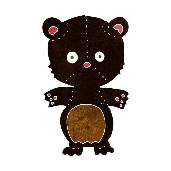 Desenho animado urso preto filhote — Vetor de Stock