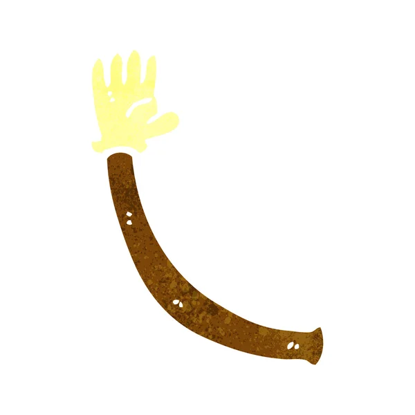 Cartoon arm met rubberen handschoen — Stockvector