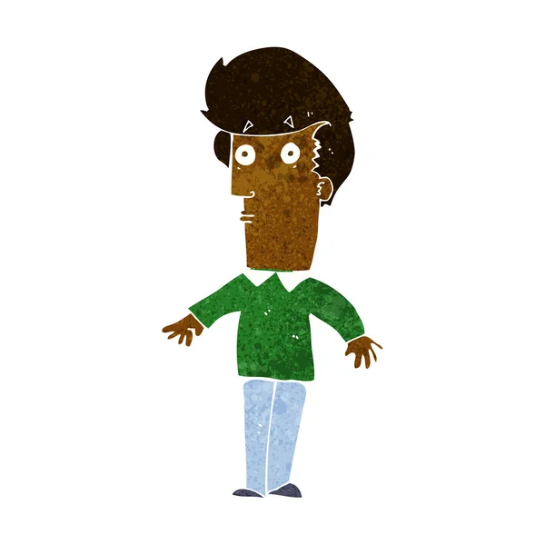 Cartoon geschrokken man — Stockvector