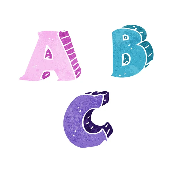 Cartoon ABC lettere — Vettoriale Stock