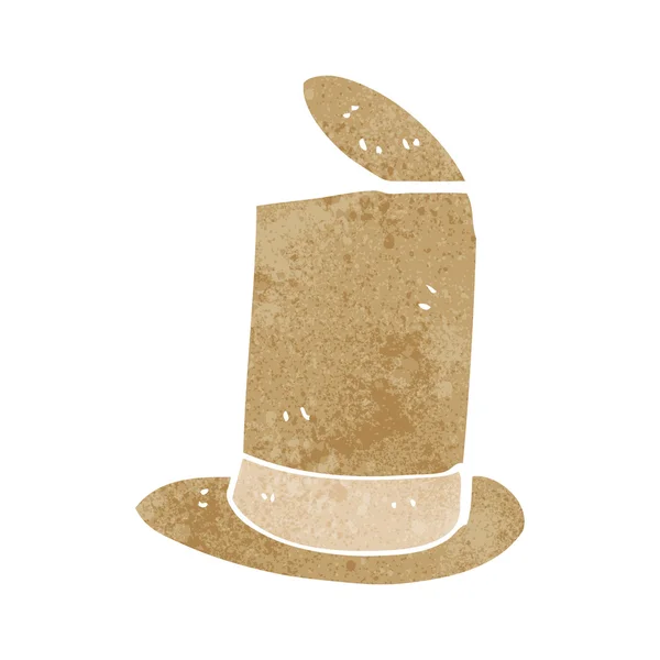 Tecknad gammal hög hatt — Stock vektor