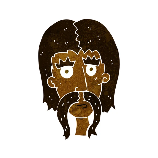 Hombre de dibujos animados con bigote largo — Archivo Imágenes Vectoriales