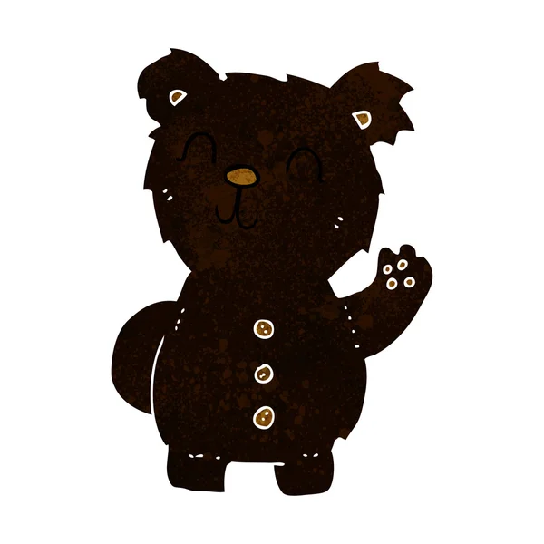 Kartun beruang hitam - Stok Vektor