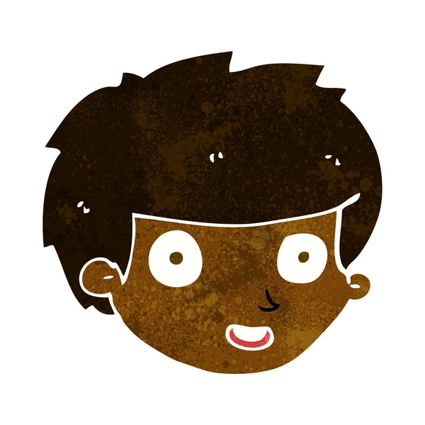 Dibujos animados cara de niño feliz — Vector de stock