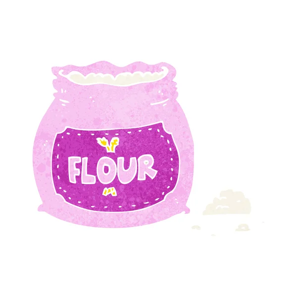 Tecknad rosa påse mjöl — Stock vektor