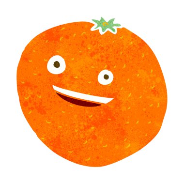 mutlu karikatür turuncu