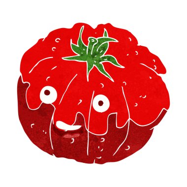 karikatür mutlu domates