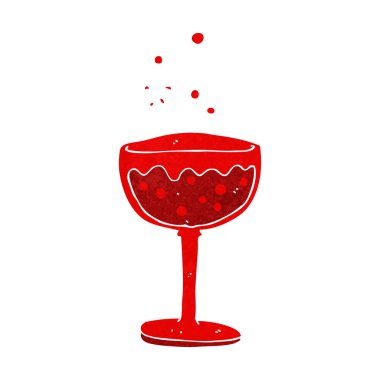 karikatür köpüklü kokteyl