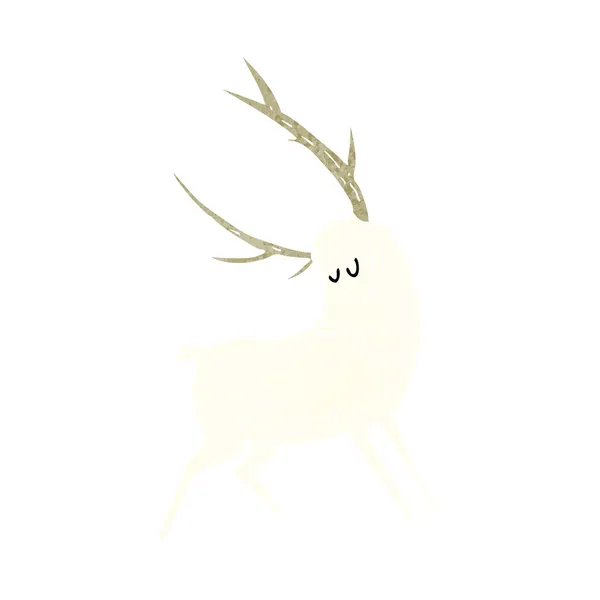 Dessin animé cerf blanc — Image vectorielle