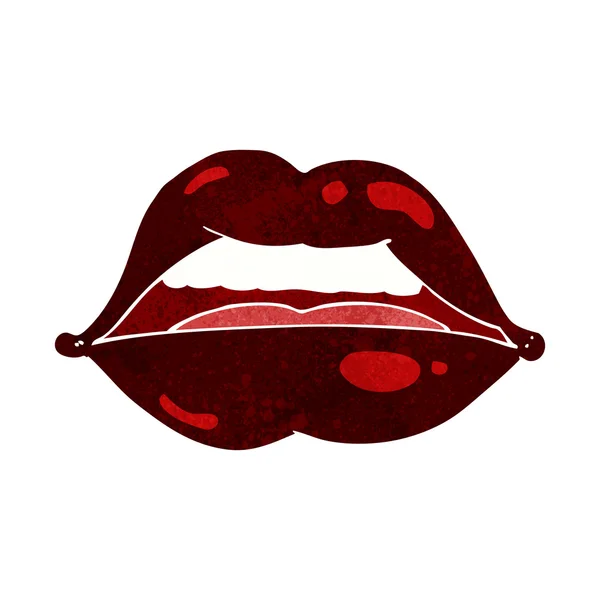 Dibujos animados sexy halloween labios símbolo — Vector de stock