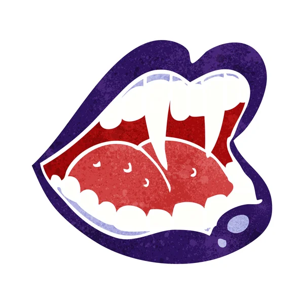 Cartoon vampire mouth — Stock Vector