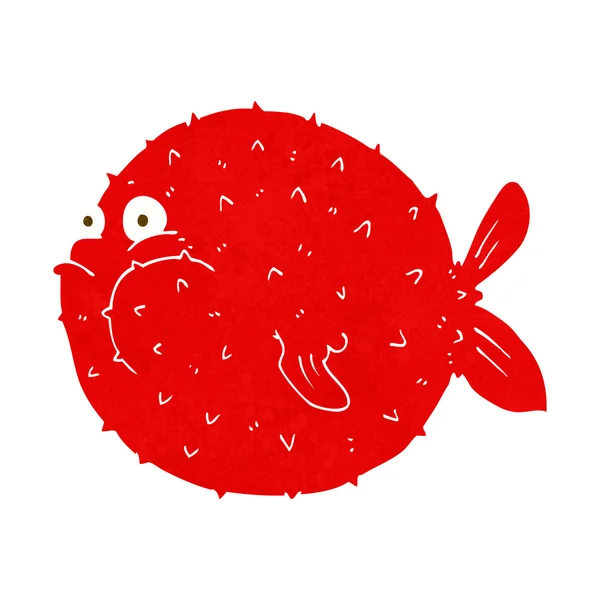 Peces globo de dibujos animados — Vector de stock