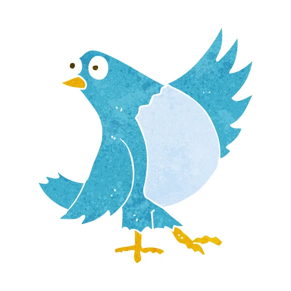 Cartoon tanzender Blauvogel — Stockvektor
