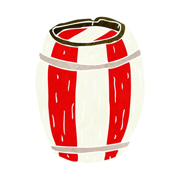 Desenho animado barril pintado —  Vetores de Stock
