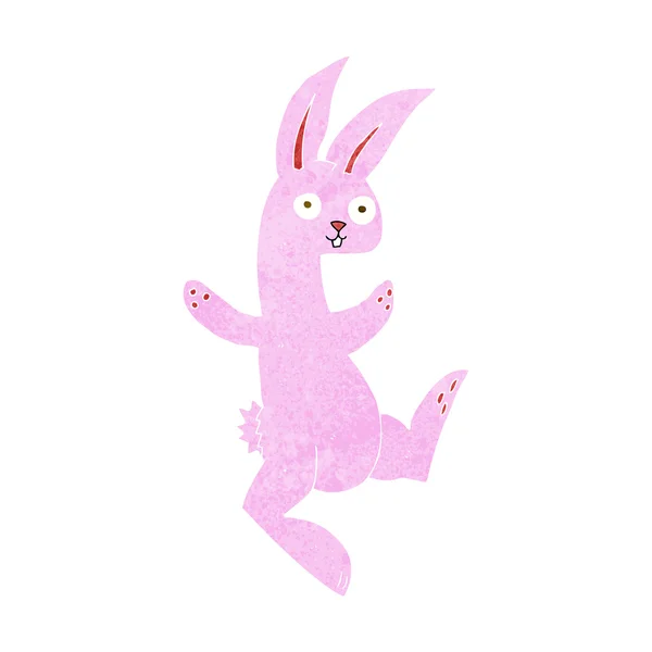 Funny cartoon pink rabbit — Stock Vector