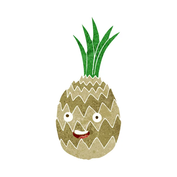 Cartoon happy pineapple — Stock Vector