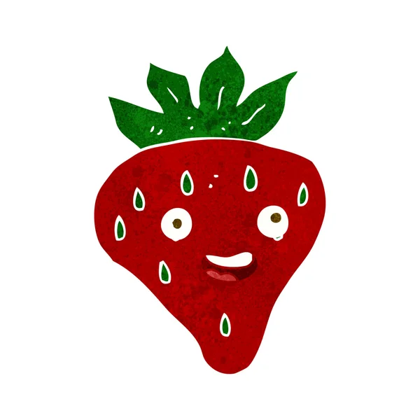 Karikatur glückliche Erdbeere — Stockvektor