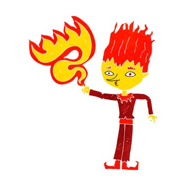 Yangın spirit karikatür