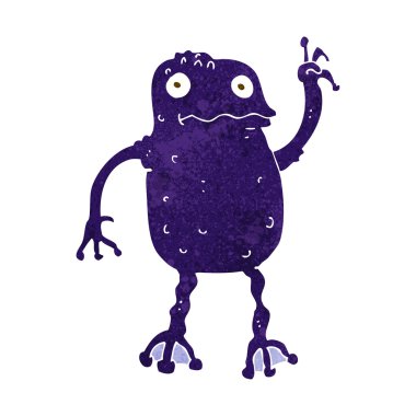 karikatür zehirli kurbağa