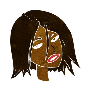 karikatür rahatsız kadın