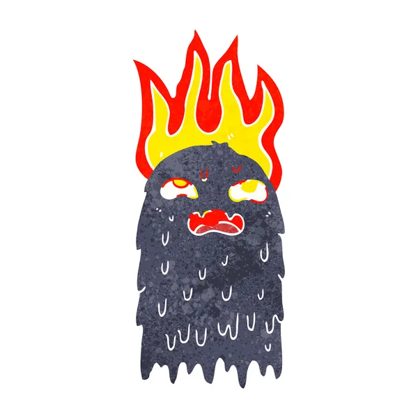 Fantôme de dessin animé brûlant — Image vectorielle