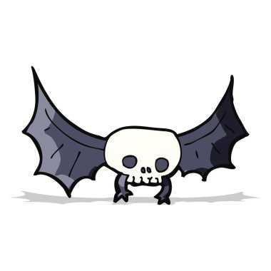 Çizgi film korkunç kafatası yarasası.