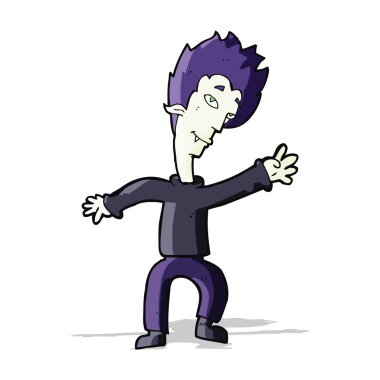 Halloween vampire cartoon