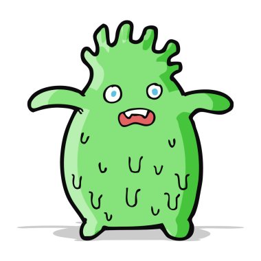 çizgi film komik balçık canavarı