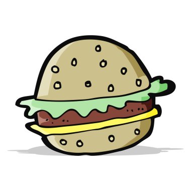 karikatür hamburger