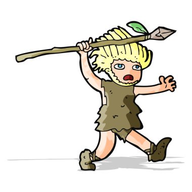 karikatür mağara adamı