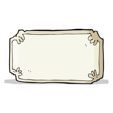 karikatür eski çerçeve afişi