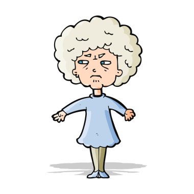 Çizgi filmdeki huysuz yaşlı kadın