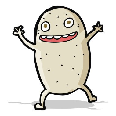 karikatür mutlu patates