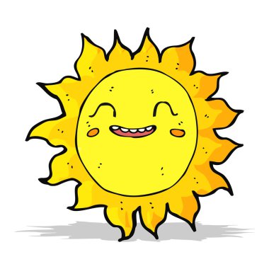 karikatür mutlu güneş