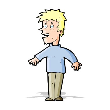 karikatür mutlu çocuk