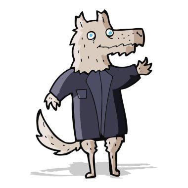 çizgi film kurt işadamı