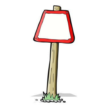 yol işareti karikatür