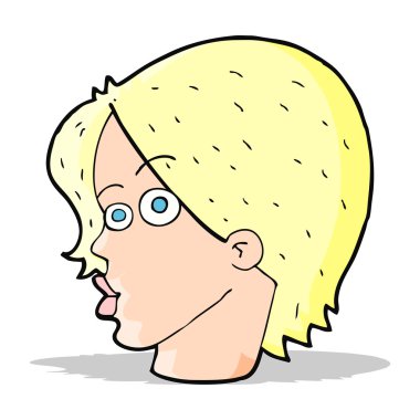 çizgi film kadın yüzü