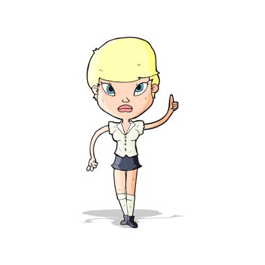 Çizgi film kadını.