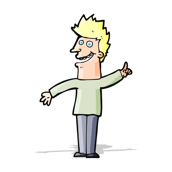 Cartoon gelukkig man — Stockvector