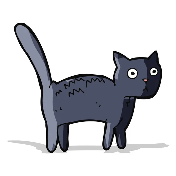 Cartoon skrämd katt — Stock vektor