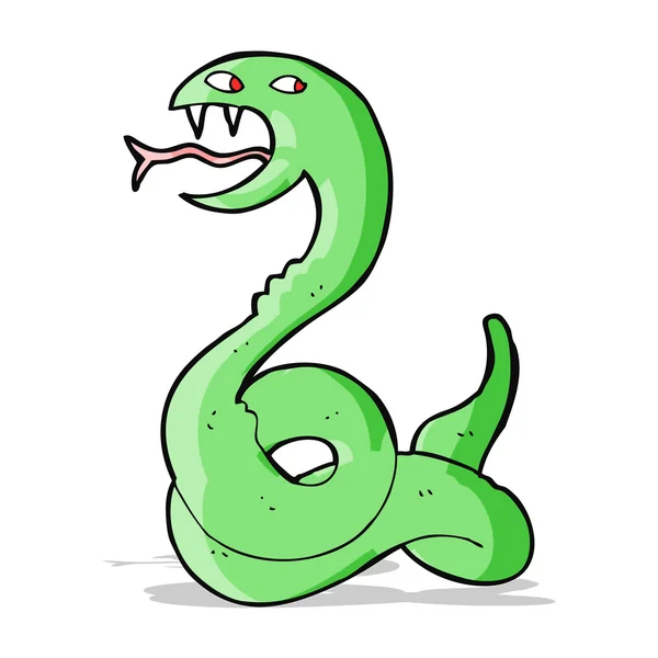 Cartoon hissing snake — Stock Vector