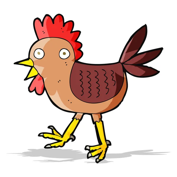 Śmieszne kreskówka kurczak — Wektor stockowy